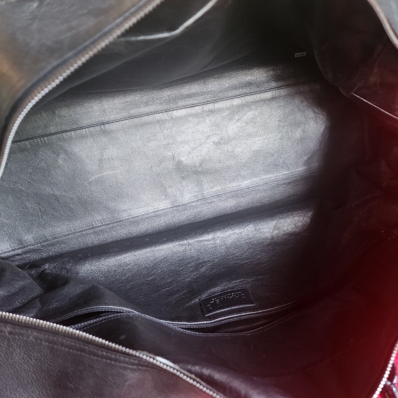 Chanel Large Duffle Bowler Black Caviar Bag Patent Handles - Picture 12 of 14